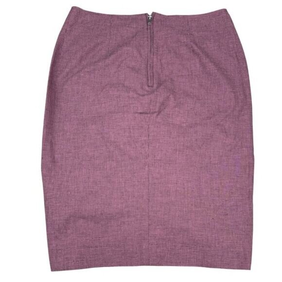 NWT ISABEL MARANT ETOILE Ines Houndstooth Linen Blend Skirt Sz 4 Mauve - Picture 6 of 8